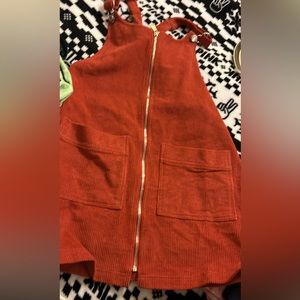 Corduroy overall dress